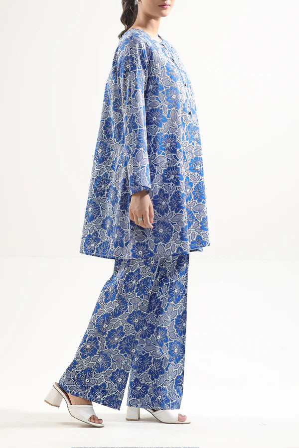 Saya 2pc Unstitched Lawn Suit | Blue