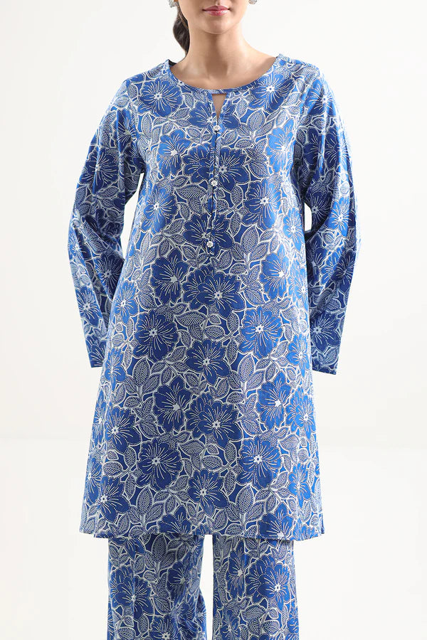 Saya 2pc Unstitched Lawn Suit | Blue