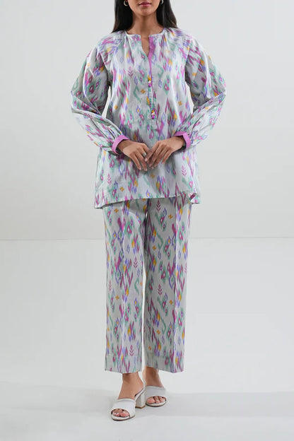 White | Saya 2PC Unstitched Lawn Suit