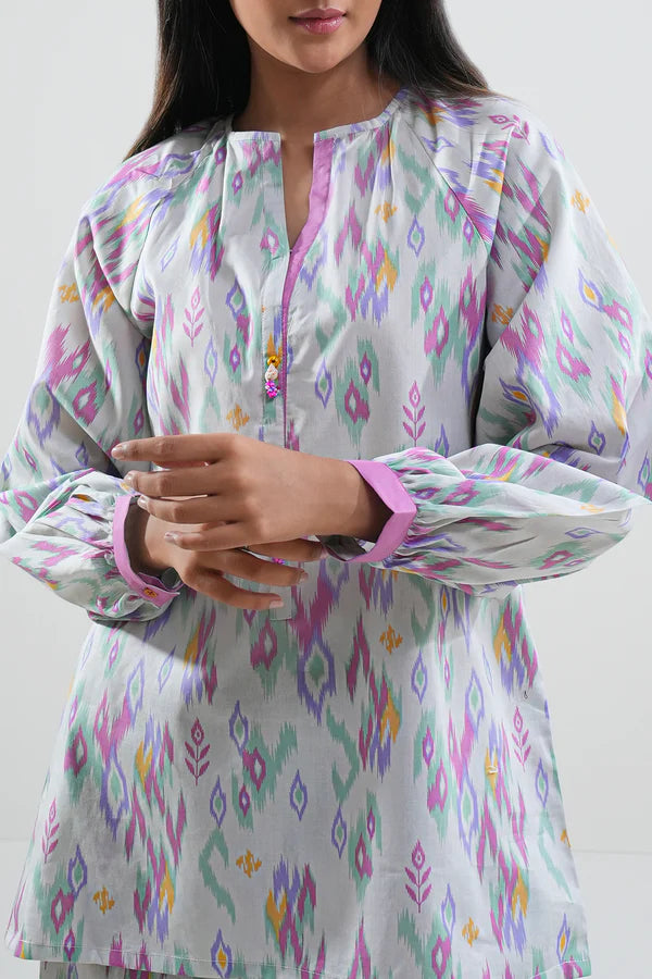 White | Saya 2PC Unstitched Lawn Suit