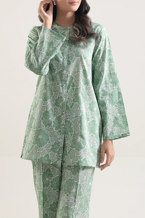 Saya 2pc Unstitched Lawn Suit | Green