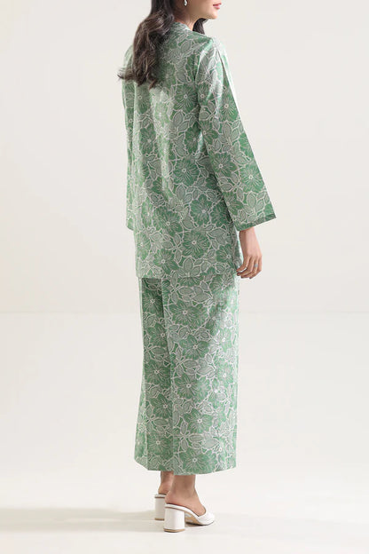Saya 2pc Unstitched Lawn Suit | Green