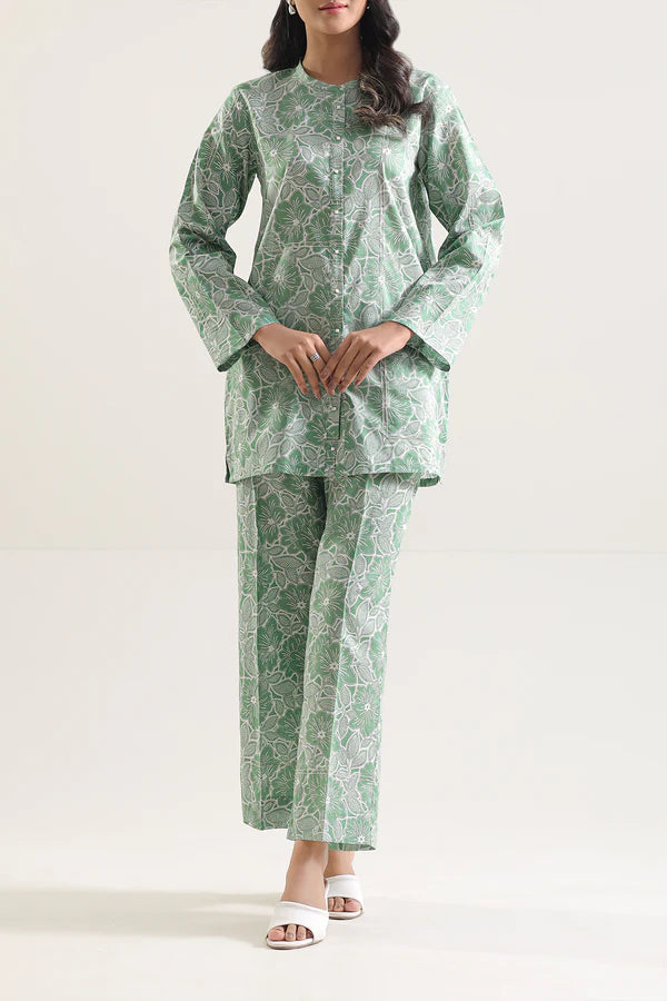 Saya 2pc Unstitched Lawn Suit | Green