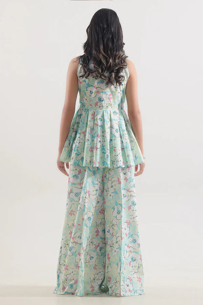 Saya 2pc Unstitched Lawn Suit | Mint Green