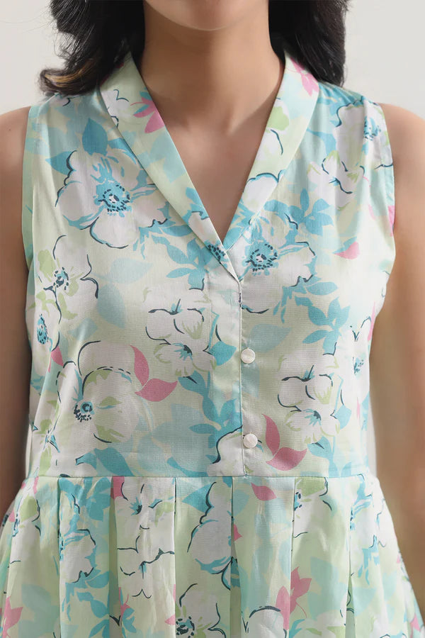 Saya 2pc Unstitched Lawn Suit | Mint Green