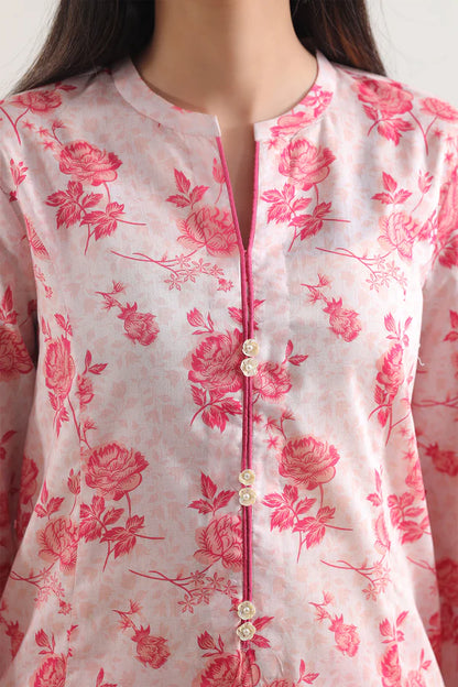 Pink | Saya 2PC Unstitched Lawn Suit