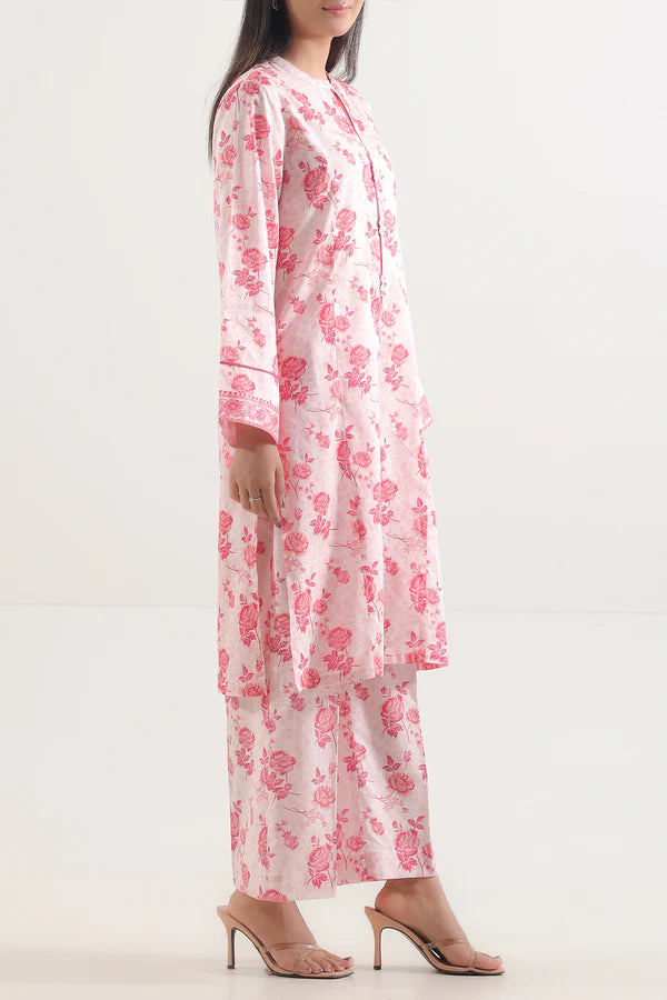 Pink | Saya 2PC Unstitched Lawn Suit