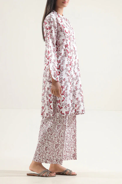 Saya 2pc Unstitched Lawn Suit | White