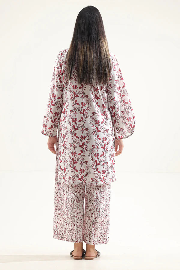 Saya 2pc Unstitched Lawn Suit | White