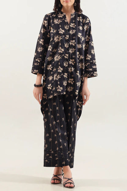 Black | Saya 2PC Unstitched Lawn Suit