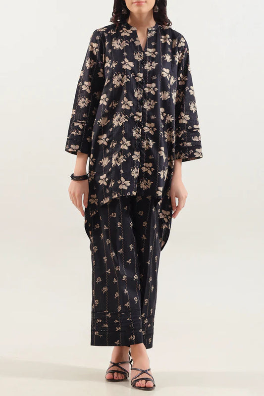 Black | Saya 2PC Unstitched Lawn Suit