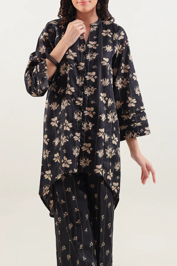 Black | Saya 2PC Unstitched Lawn Suit