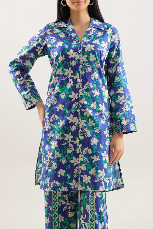 Blue | Saya 2PC Unstitched Lawn Suit