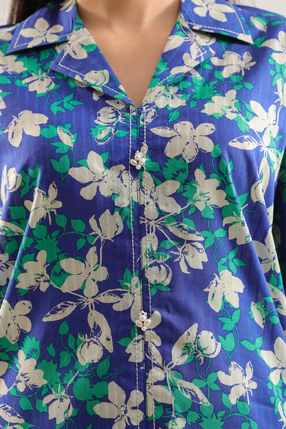 Blue | Saya 2PC Unstitched Lawn Suit