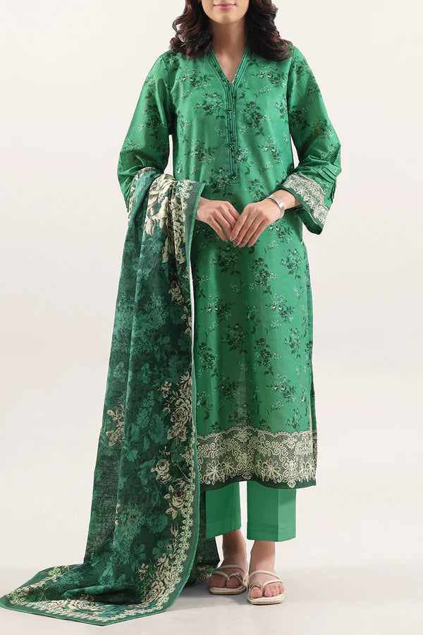 Green | Saya 3pc Unstitched Lawn Suit