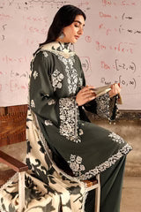 Cross Stitch 3 Piece - Printed Unstitched Lawn