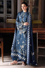 Cross Stitch 3 Piece - Printed Unstitched Lawn