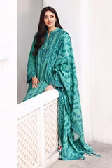 Cross Stitch 3 Piece - Printed Unstitched Lawn