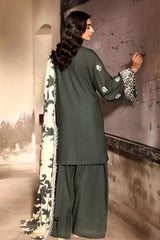 Cross Stitch 3 Piece - Printed Unstitched Lawn