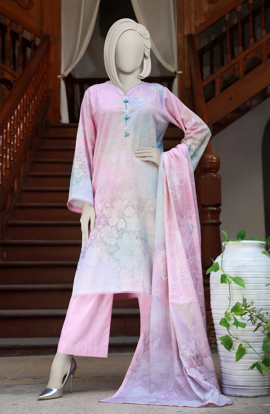 Lavender | Mtj-Tariq Jamil 3pc Unstitched Khaddar Suit