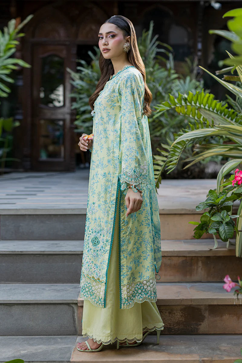 Lemon Yellow | Zellbury 3pc Unstitched Chikankari