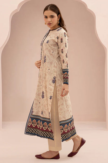 Off White | Zellbury 2pc Unstitched Embroidered Suit