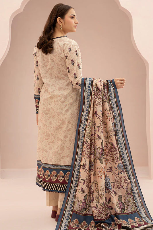 Off White | Zellbury 2pc Unstitched Embroidered Suit