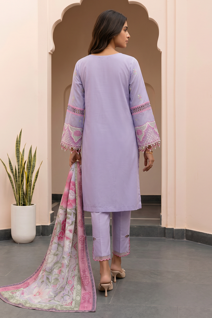 Lilac | Zellbury 3pc Unstitched Embroidered Lawn