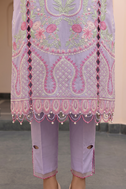 Lilac | Zellbury 3pc Unstitched Embroidered Lawn