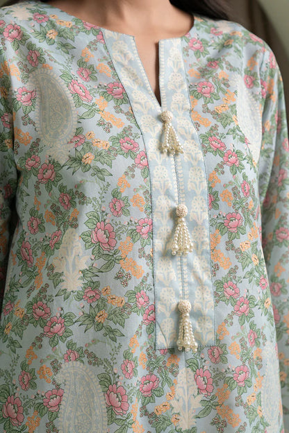 Sky Blue | Zellbury 2pc Unstitched Lawn Suit