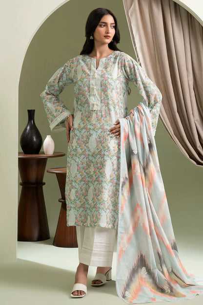 Sky Blue | Zellbury 2pc Unstitched Lawn Suit