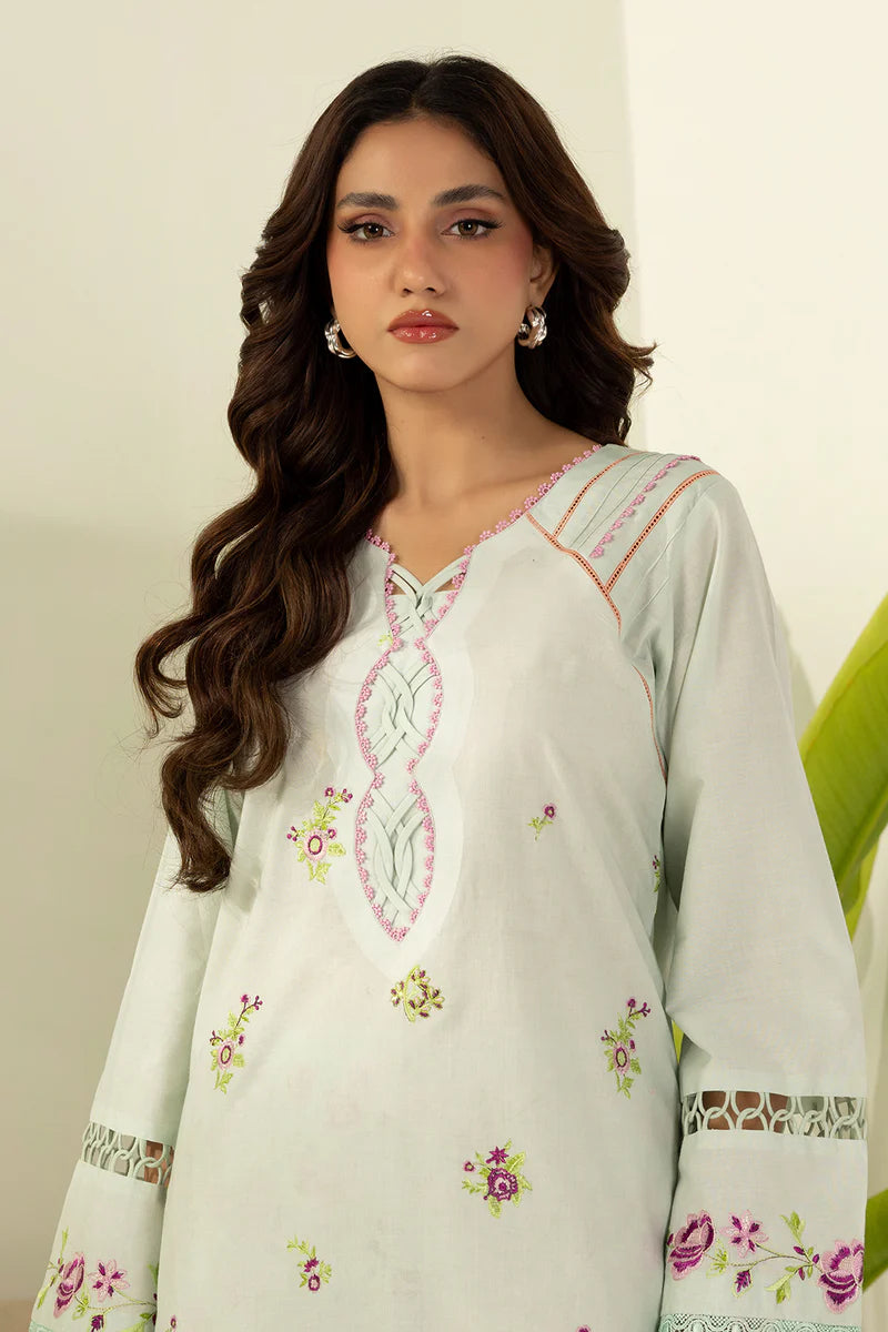 Mint | Zellbury 2pc Unstitched Embroidered Lawn
