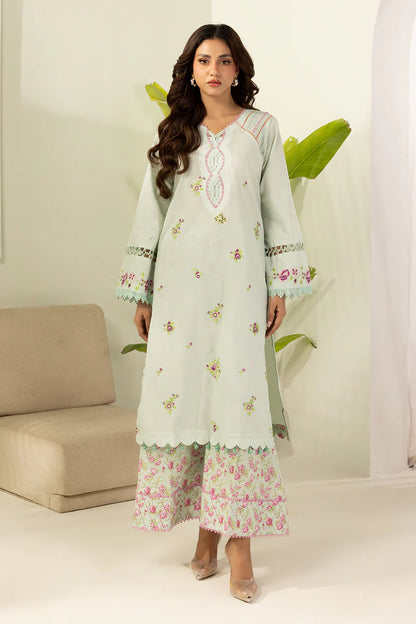 Mint | Zellbury 2pc Unstitched Embroidered Lawn