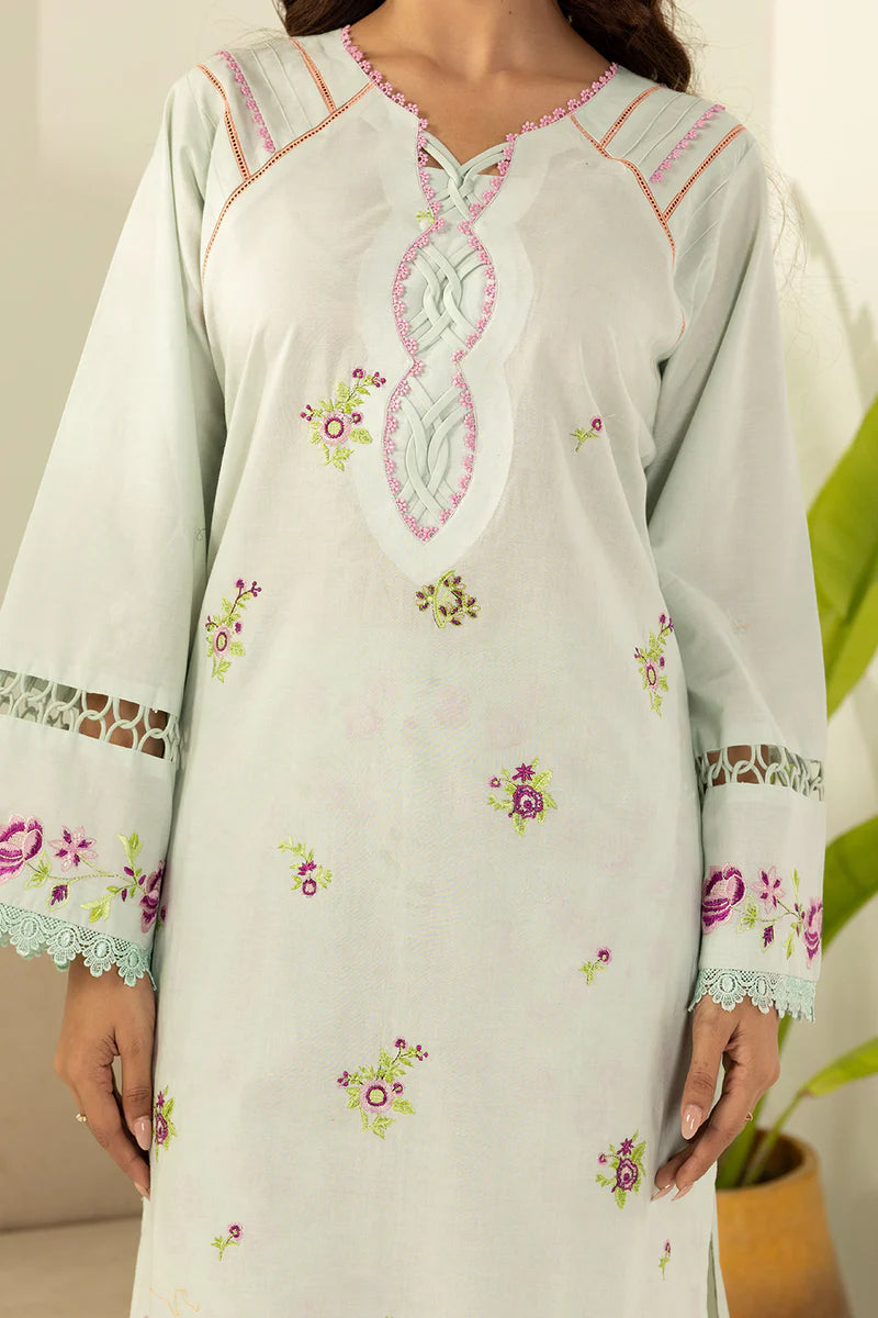 Mint | Zellbury 2pc Unstitched Embroidered Lawn