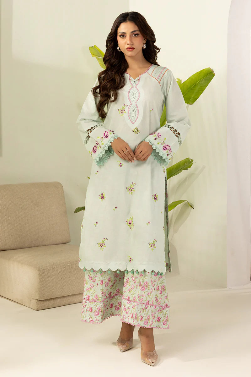 Mint | Zellbury 2pc Unstitched Embroidered Lawn