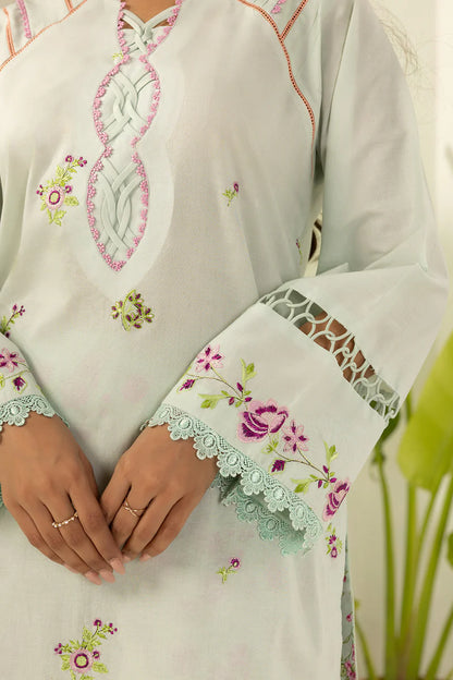 Mint | Zellbury 2pc Unstitched Embroidered Lawn