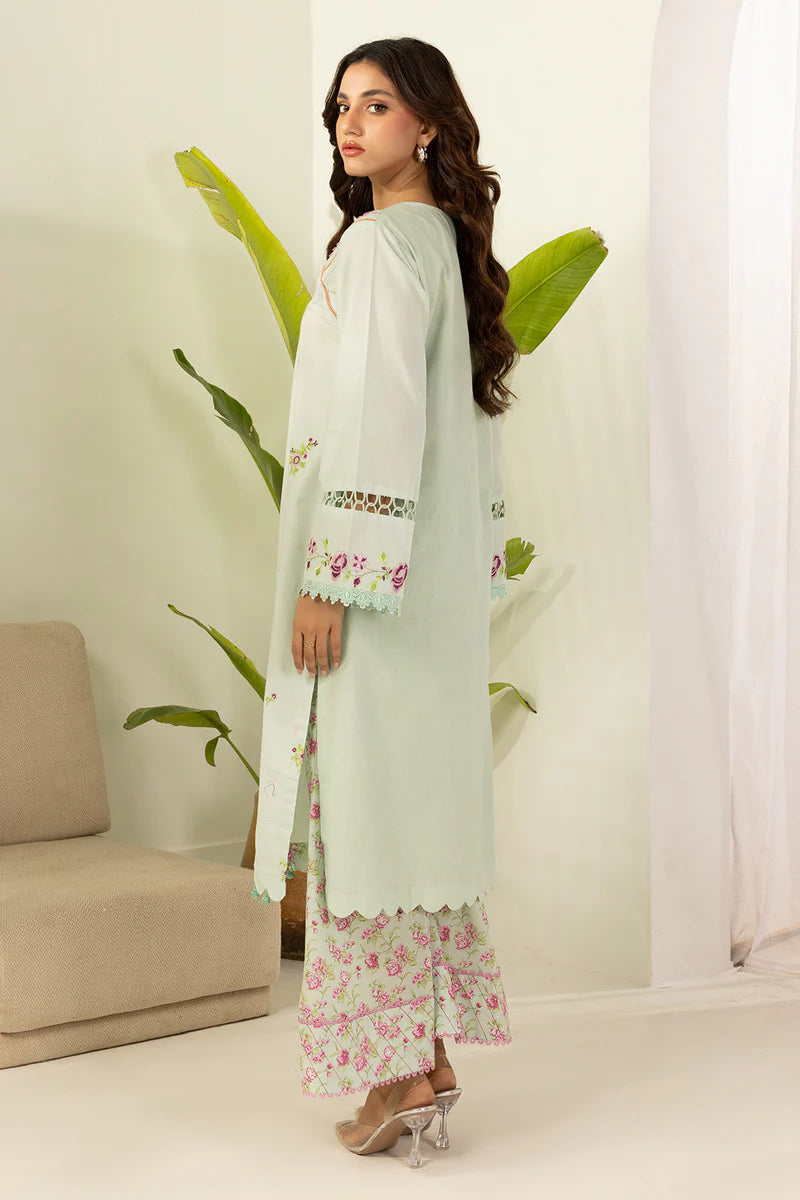 Mint | Zellbury 2pc Unstitched Embroidered Lawn
