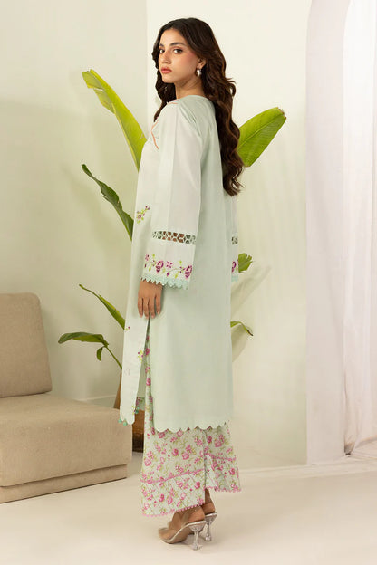 Mint | Zellbury 2pc Unstitched Embroidered Lawn