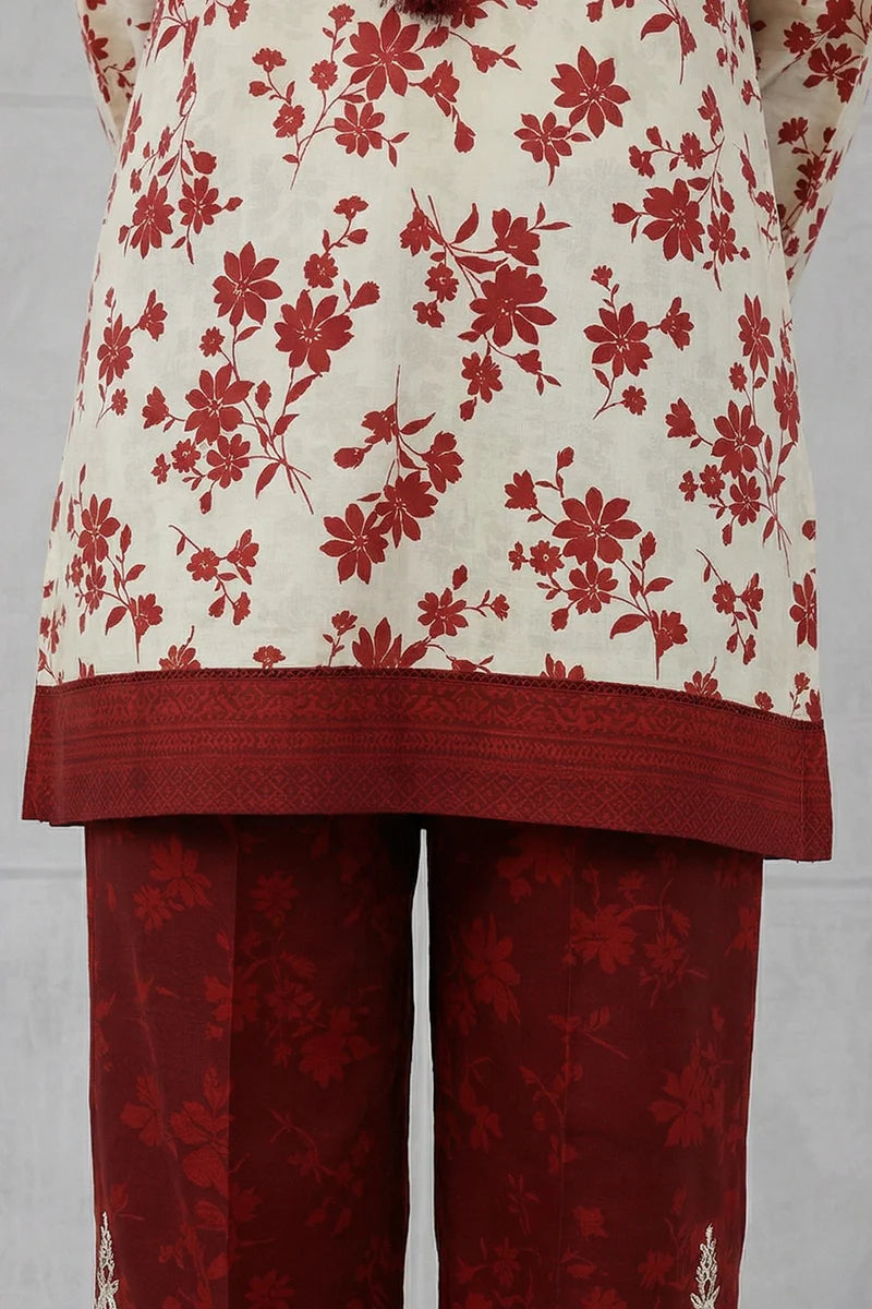 Beige | Zellbury 2pc Unstitched Lawn