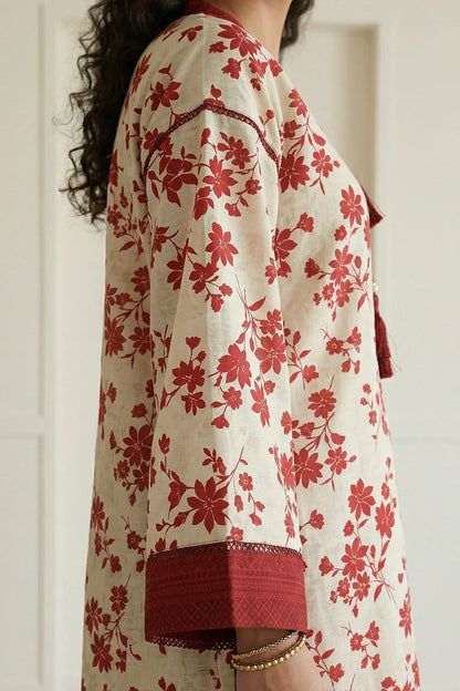 Beige | Zellbury 2pc Unstitched Lawn