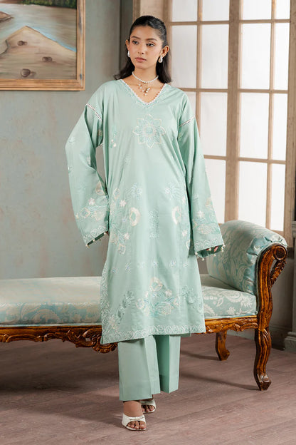 Mint | Zellbury 2pc Unstitched Embroidered Lawn