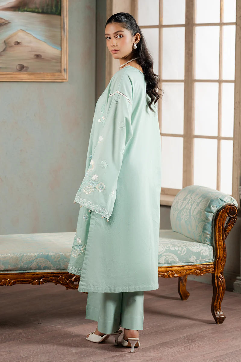 Mint | Zellbury 2pc Unstitched Embroidered Lawn