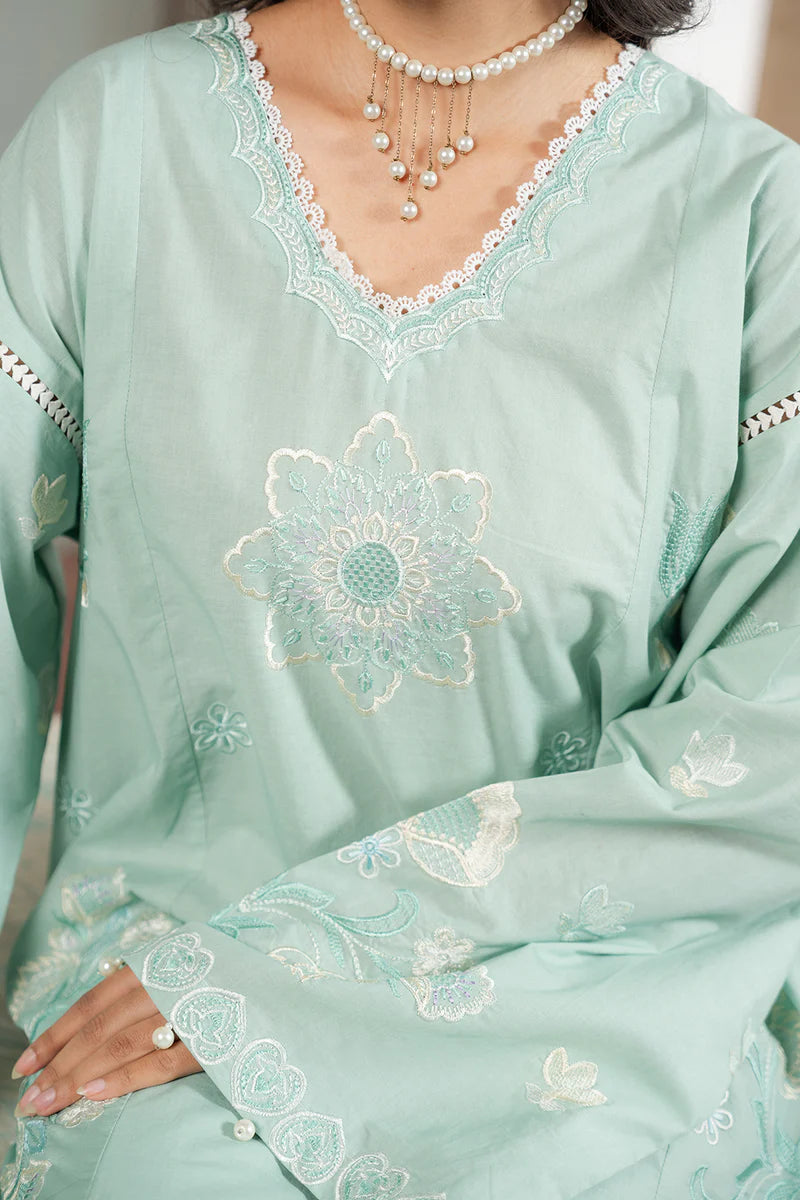 Mint | Zellbury 2pc Unstitched Embroidered Lawn
