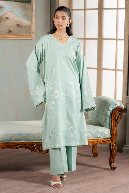 Mint | Zellbury 2pc Unstitched Embroidered Lawn