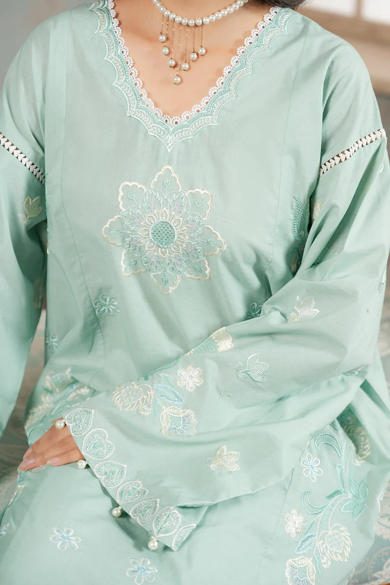 Mint | Zellbury 2pc Unstitched Embroidered Lawn