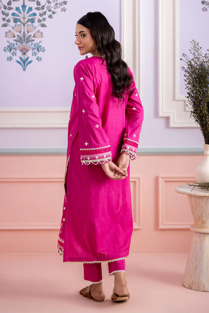 Pink | Zellbury 2pc Unstitched Embroidered Lawn