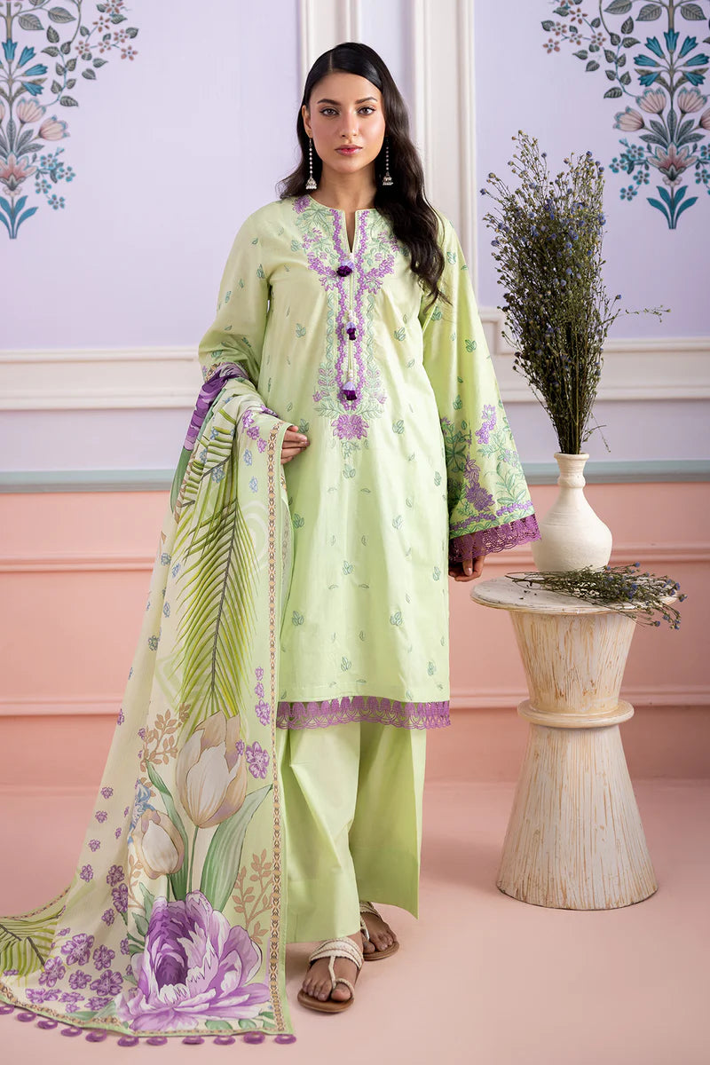 Sage | Zellbury 3pc Unstitched Embroidered Lawn