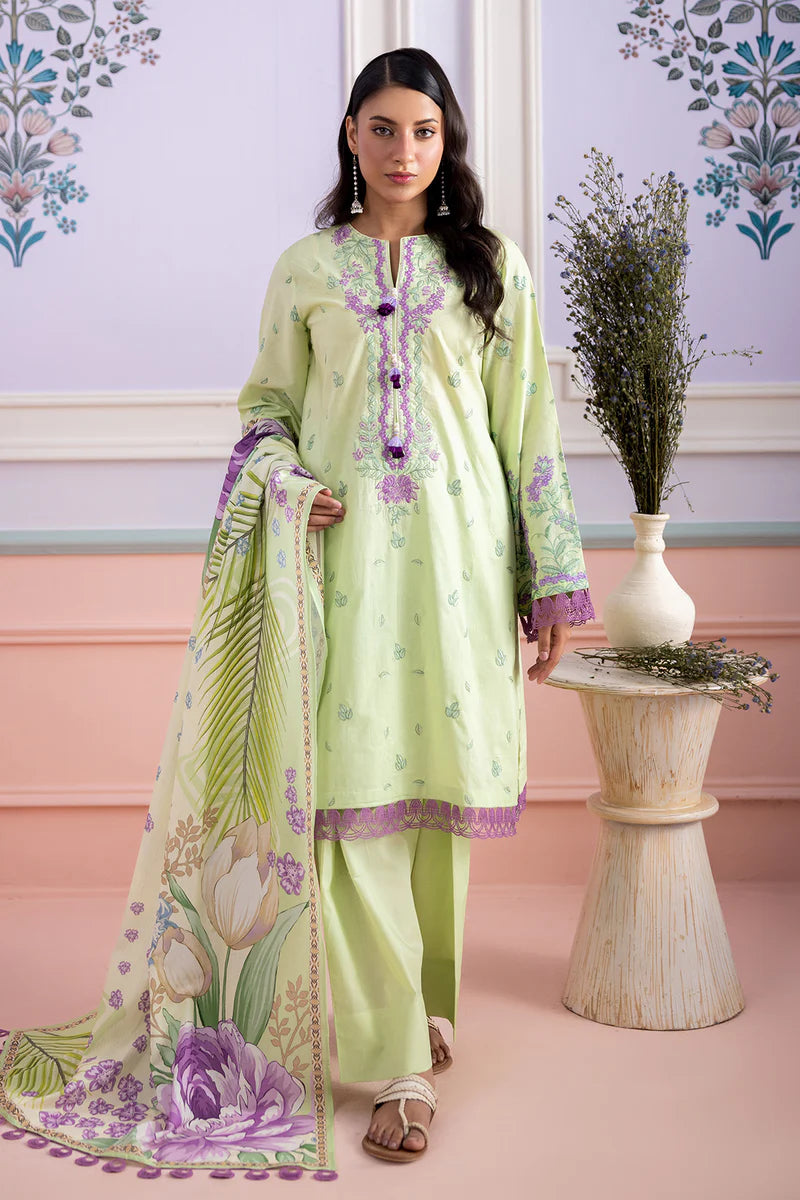 Sage | Zellbury 3pc Unstitched Embroidered Lawn