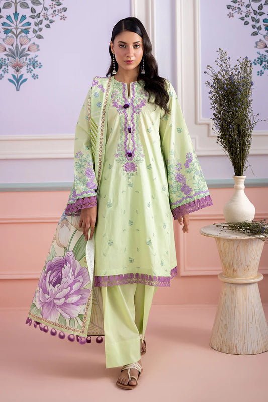 Sage | Zellbury 3pc Unstitched Embroidered Lawn