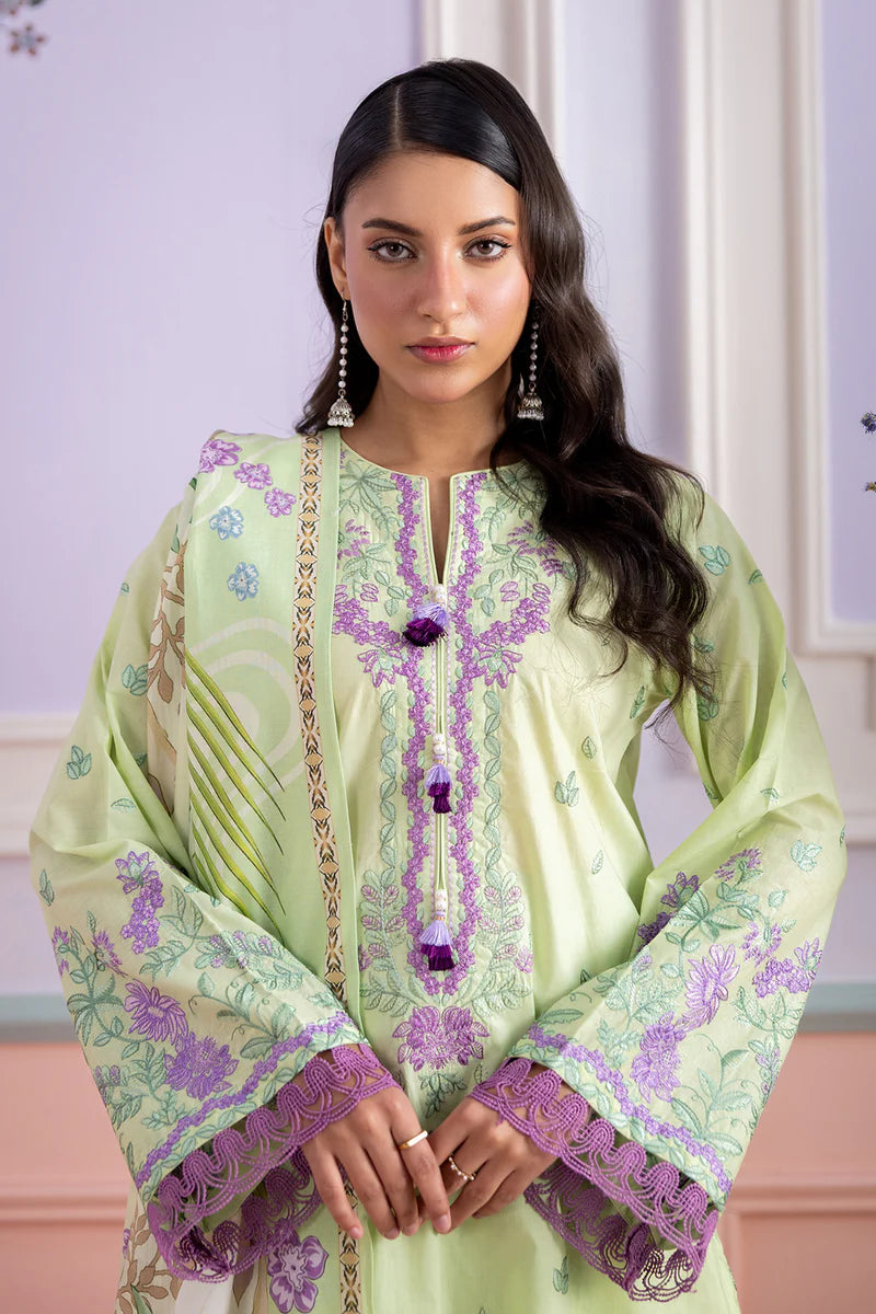 Sage | Zellbury 3pc Unstitched Embroidered Lawn